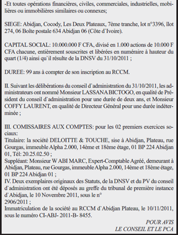 2012-AFFAIRE "Satarem-Greensol" : Ouloto et Bictogo pris « les mains dans le sac », un document à lire absolument 